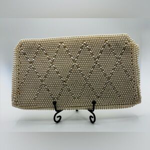 Vintage Clutch Beaded Pearl Clutch True Vintage Made in Japan Beaded Clutch!